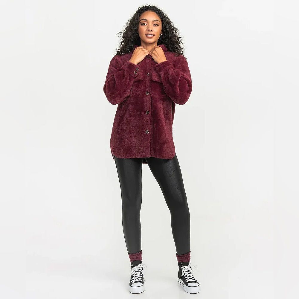 Southern Shirt Feather Knit Shacket